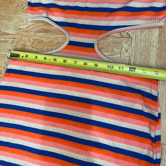 NWT Wdirara women’s cutout stripped front bodycon mini dress size L - Picture 8 of 11